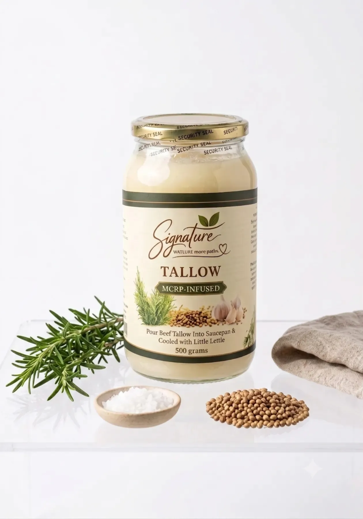 Signature Garlic Infused Tallow 500 Grams